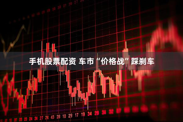 手机股票配资 车市“价格战”踩刹车