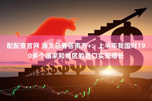 配配查官网 海关总署答南方+：上半年我国对190多个国家和地区的进口实现增长